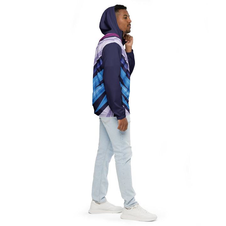 Men’s Windbreaker - Purple-White Graffiti