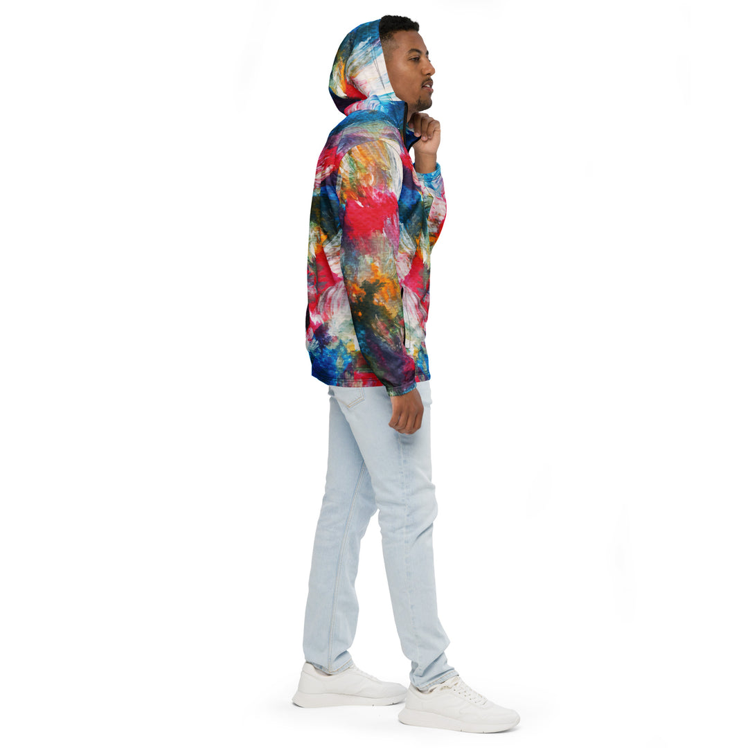 Men’s Windbreaker - Rainbow Explosion