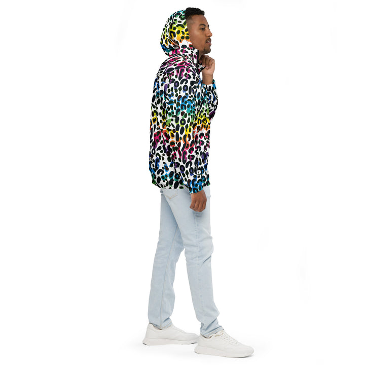 Men’s Windbreaker - Rainbow Leopard