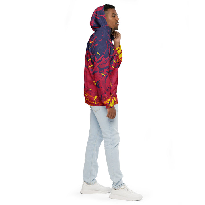 Men’s Windbreaker - Purple-Red Flame