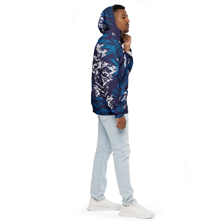 Men’s Windbreaker - Blue-White Dab