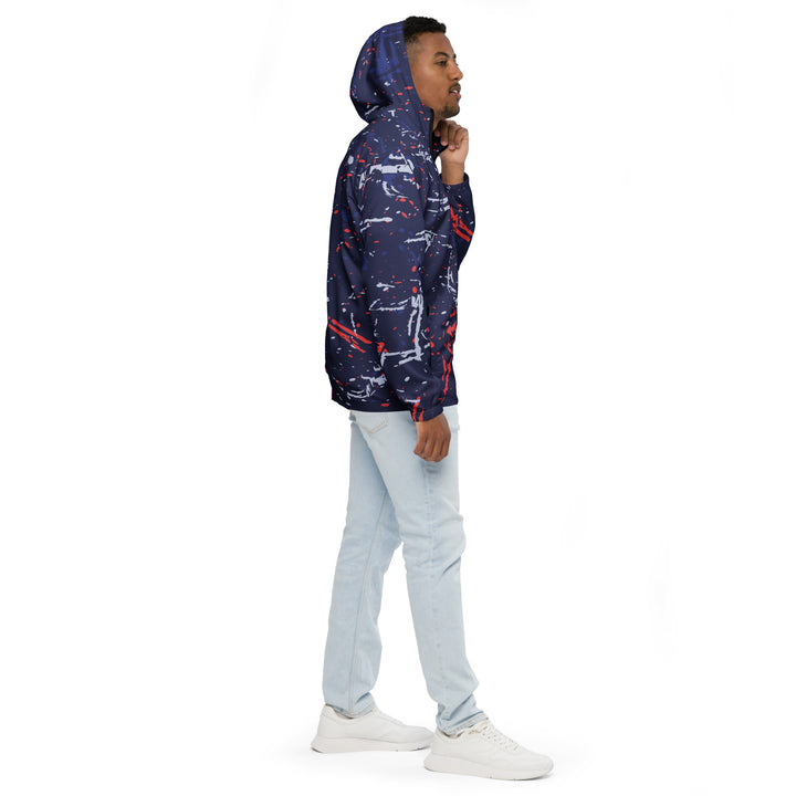 Men’s Windbreaker - Blue-Red Blizzard