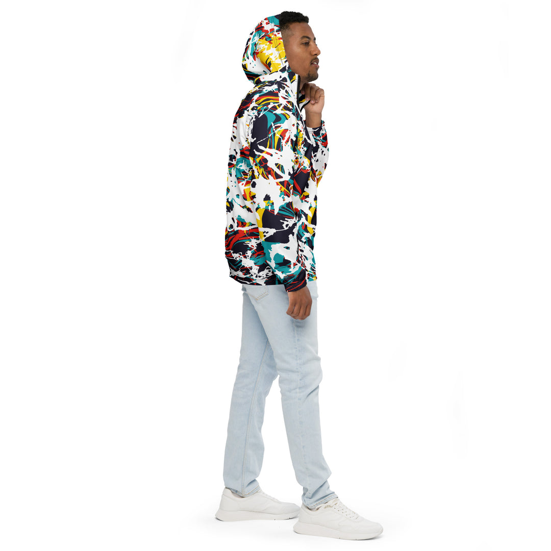 Men’s Windbreaker - White-Black Glue