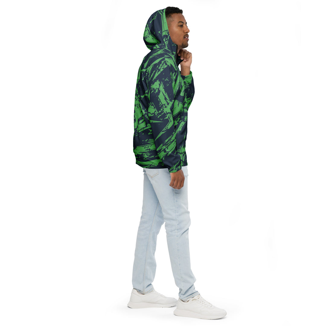 Men’s Windbreaker - Green Fragment