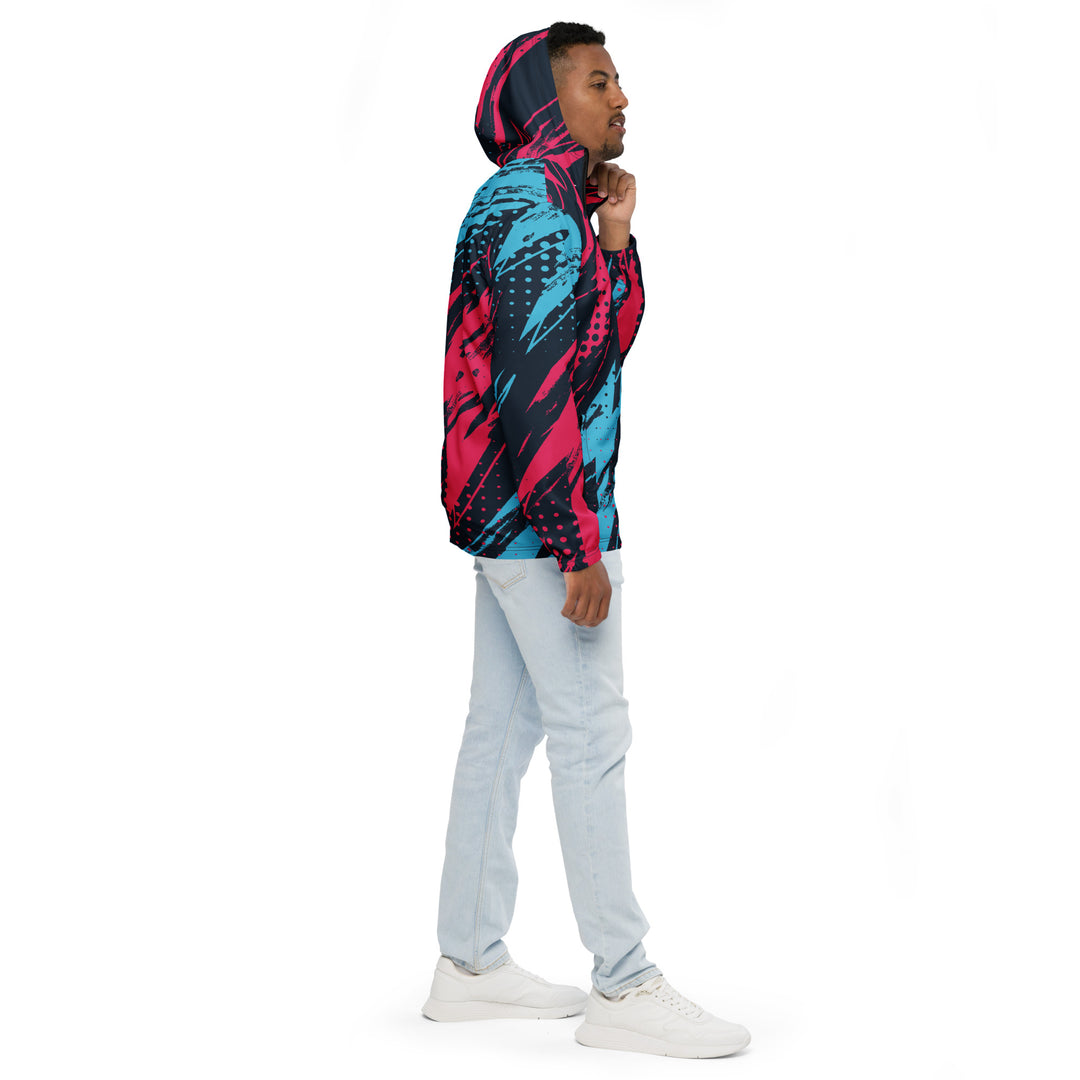 Men’s Windbreaker - Blue-Pink Future