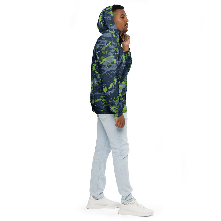 Men’s Windbreaker - Black-Green Spark