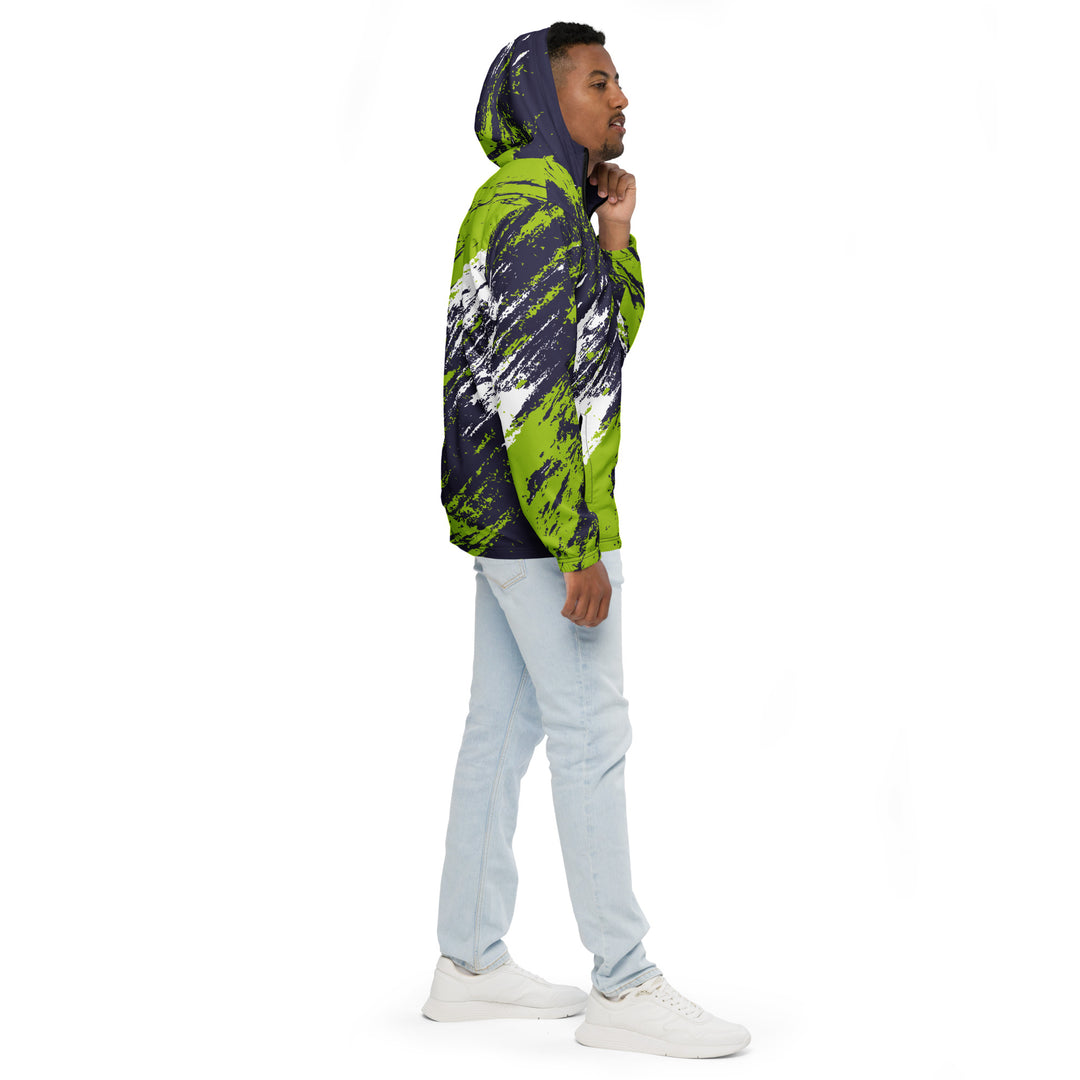 Men’s Windbreaker - Green-Black Ground