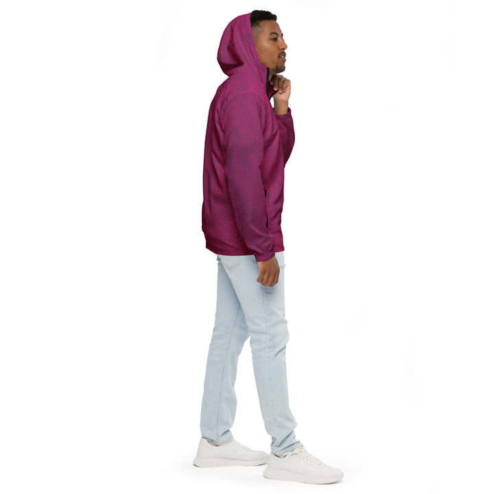 Men’s Windbreaker - Pink-Black Fiber