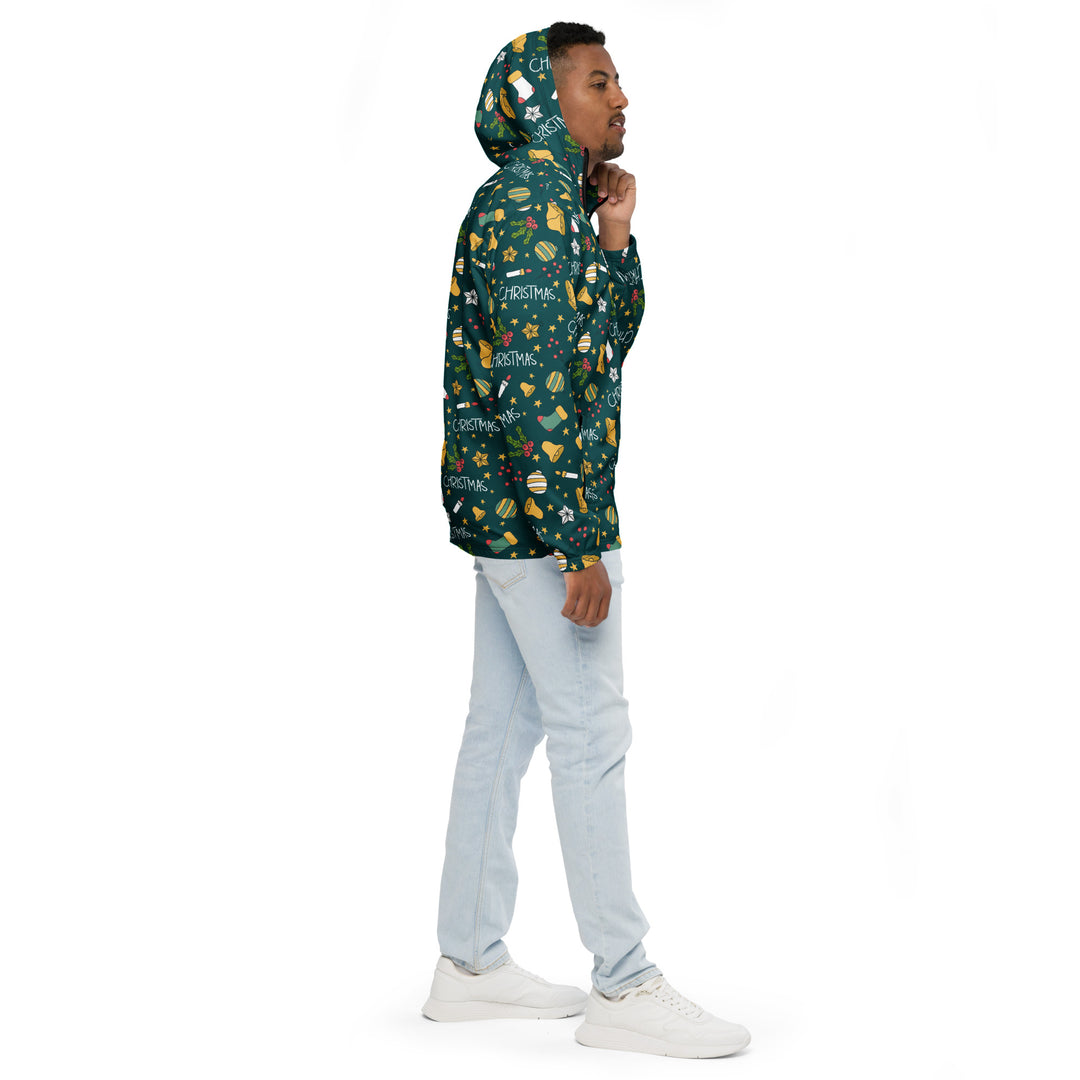 Men’s Windbreaker - Green Christmas