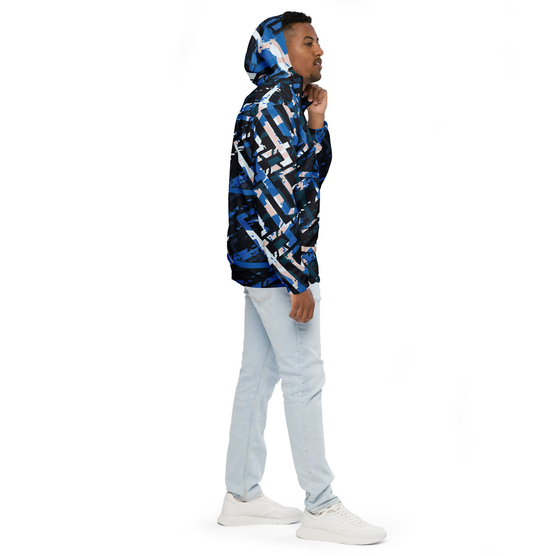 Men’s Windbreaker - Black-Blue Tube