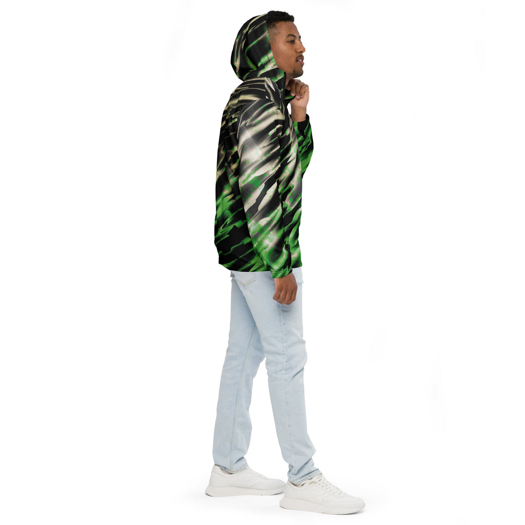 Men’s Windbreaker - Black-Green Gloss