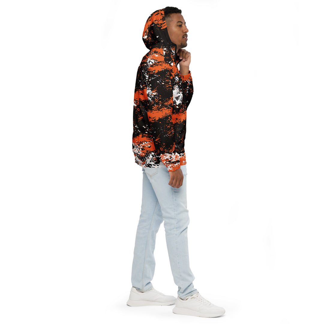 Men’s Windbreaker - Black-Orange Pitch