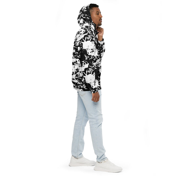 Men’s Windbreaker - Black-White Marks