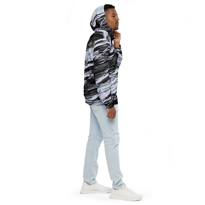 Men’s Windbreaker - Black-White Line