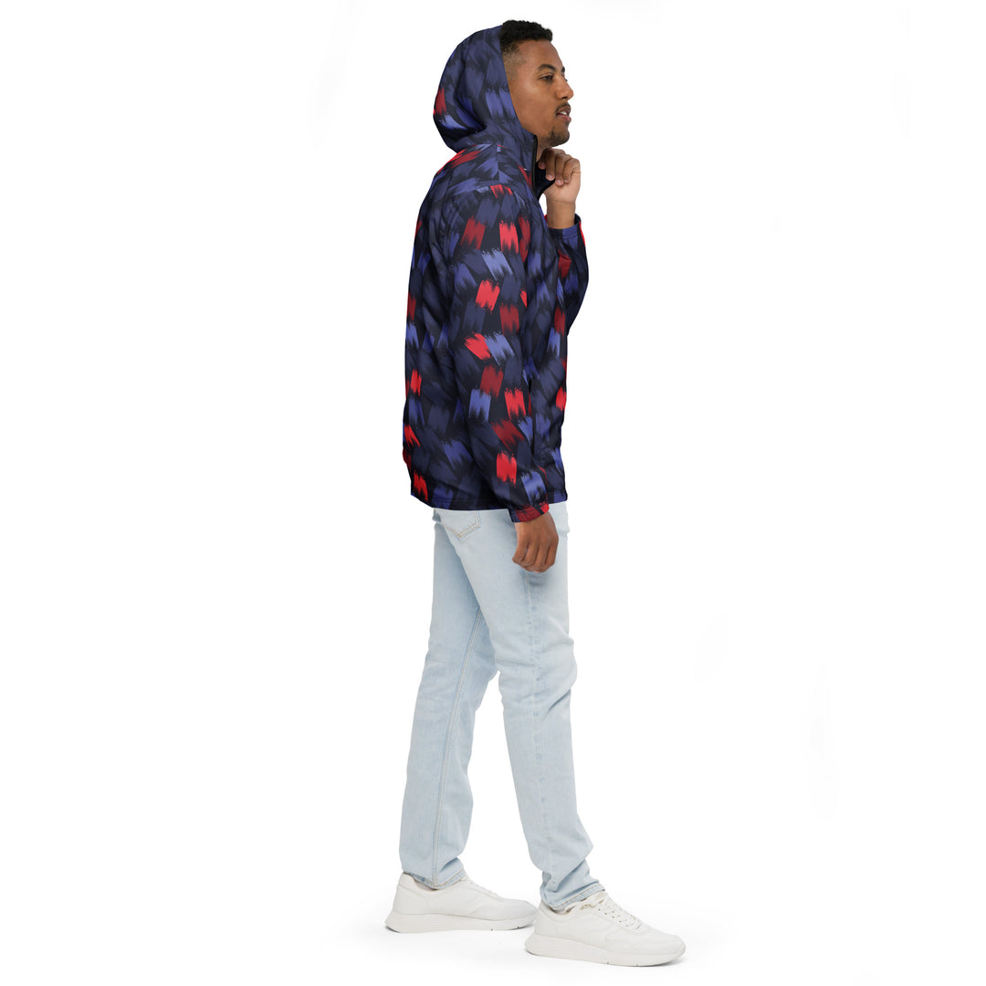 Men’s Windbreaker - Purple-Red Stamp