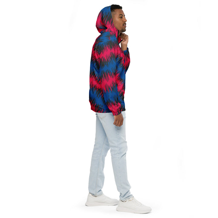 Men’s Windbreaker - Blue-Red Radio