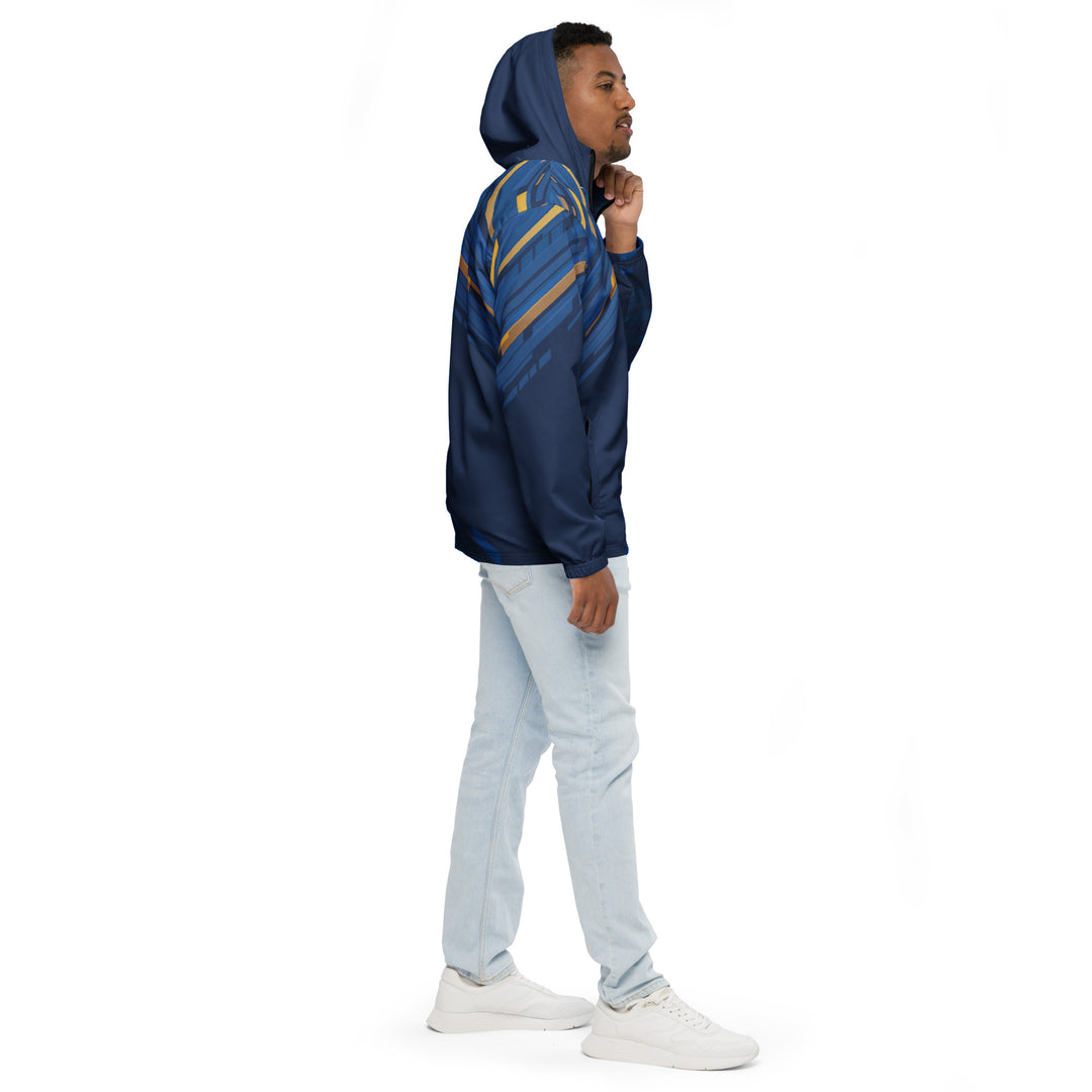 Men’s Windbreaker - Blue-Yellow Victory