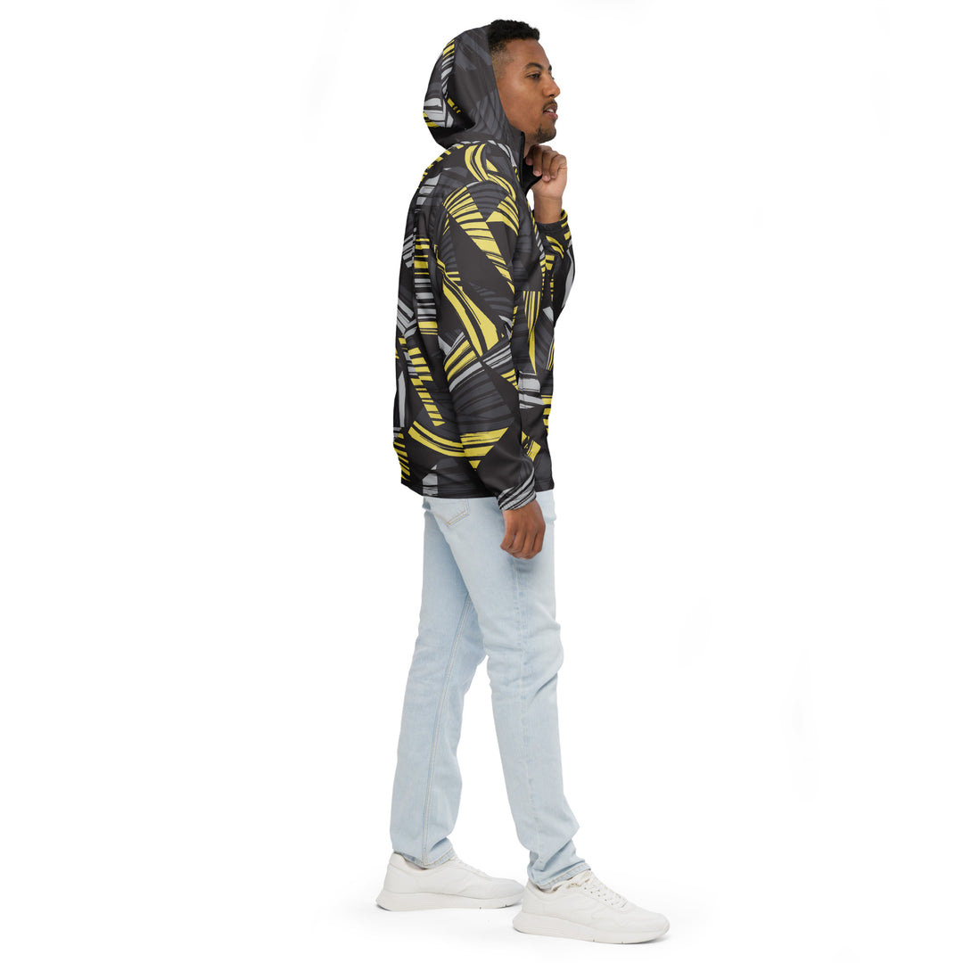 Men’s Windbreaker - Black-Yellow Chaos