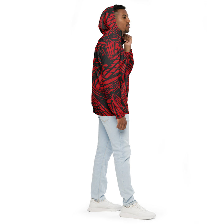 Men’s Windbreaker - Red-Black Lighting