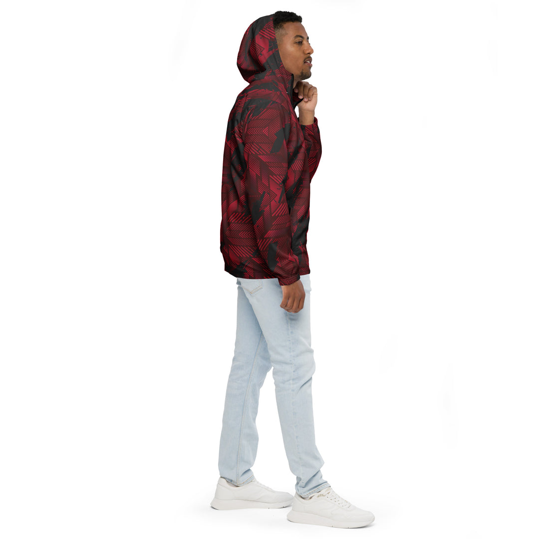 Men’s Windbreaker - Red-Black Tank