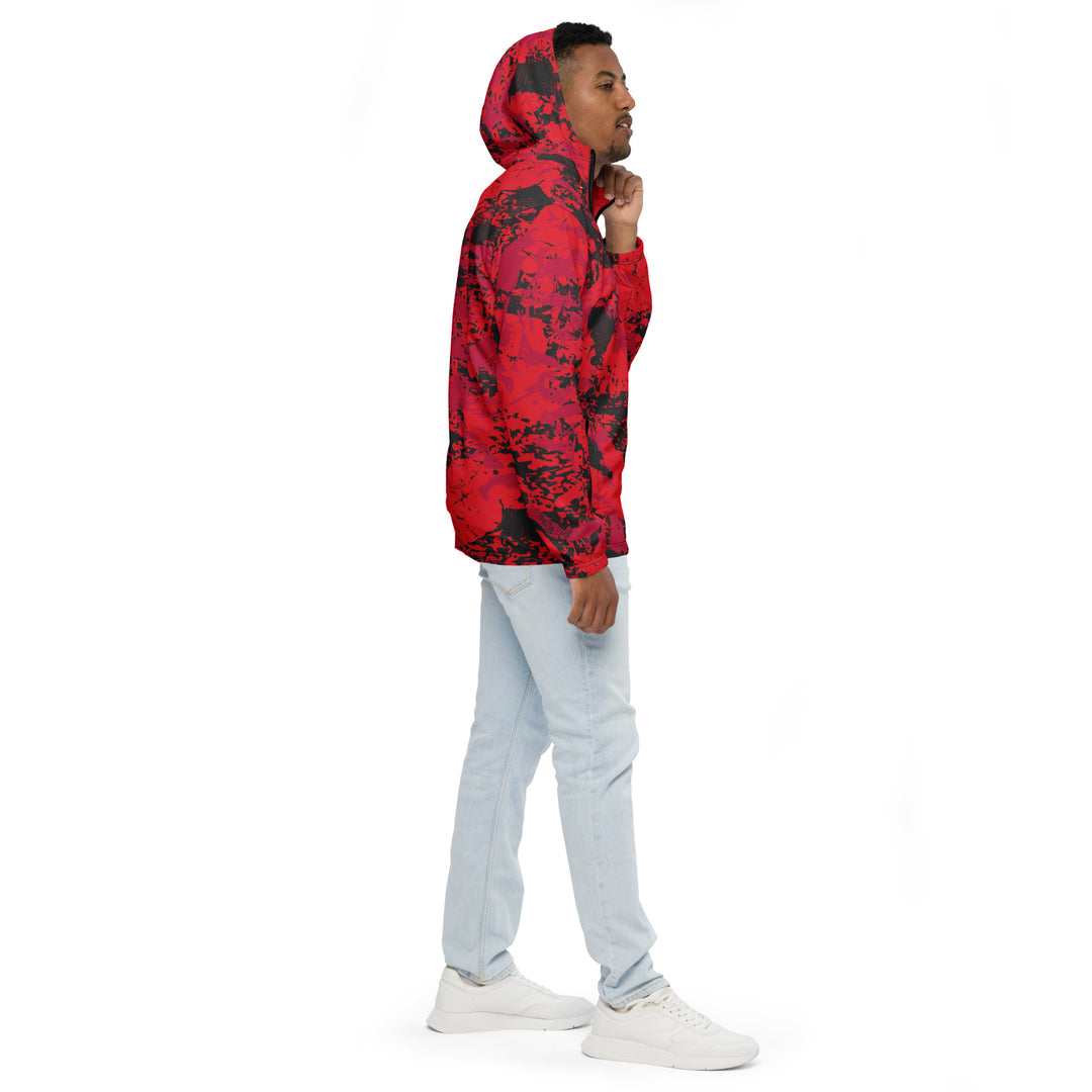 Men’s Windbreaker - Red-Black Wane