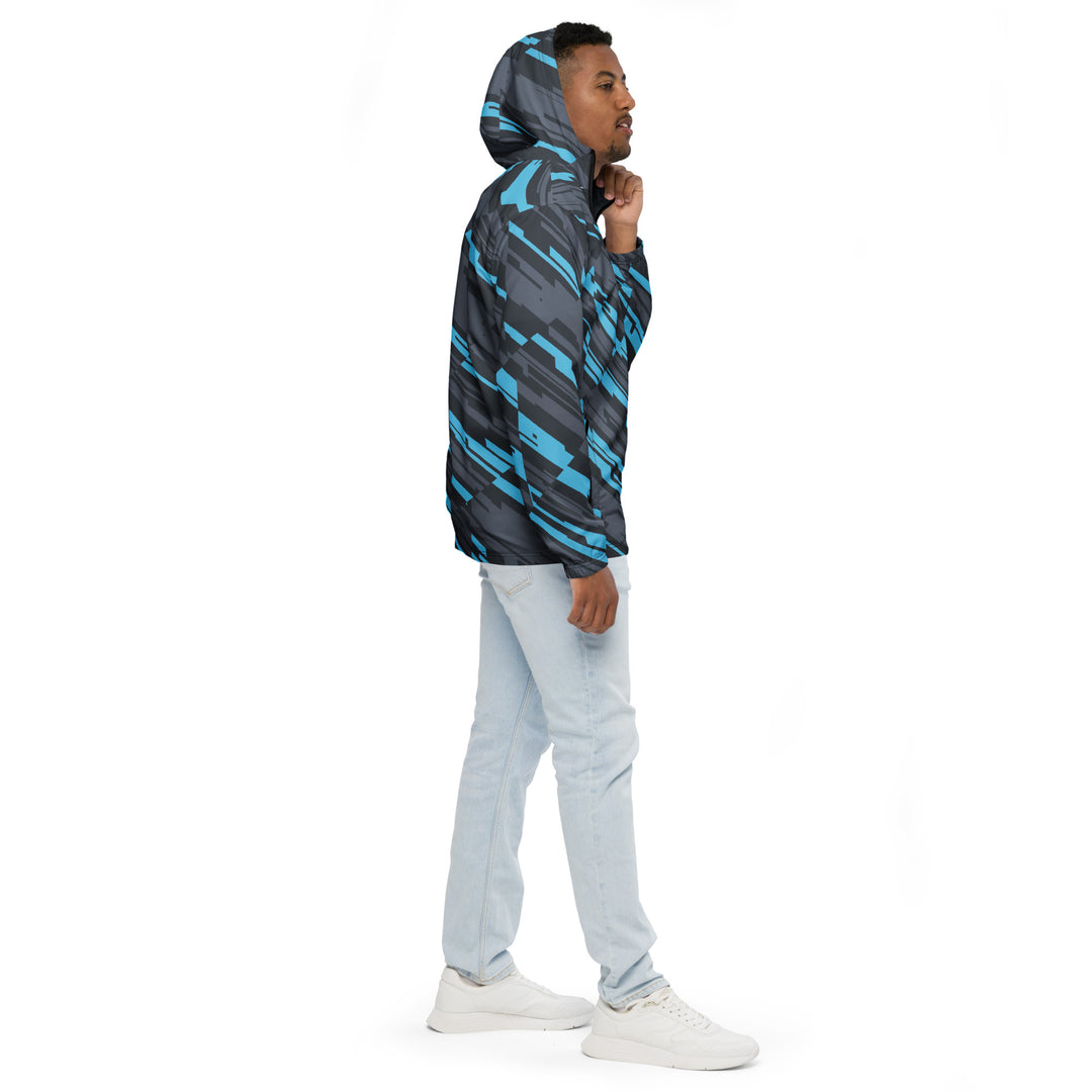 Men’s Windbreaker - Grey-Blue Skew