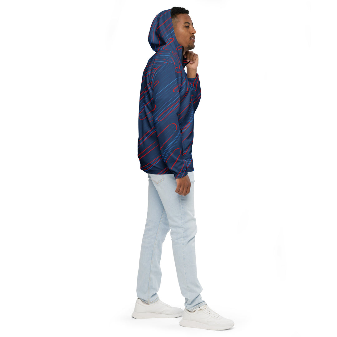 Men’s Windbreaker - Blue-Red Clip