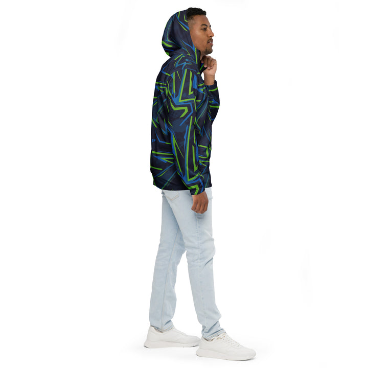 Men’s Windbreaker - Green-Blue Tension