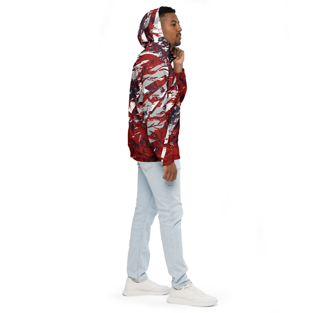 Men’s Windbreaker - Red-White Phoenix