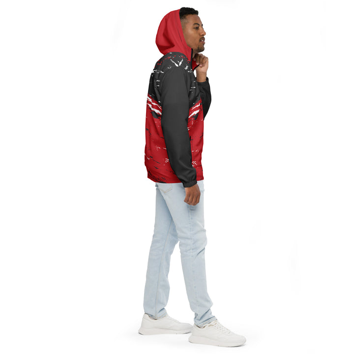 Men’s Windbreaker - Red-Black Fire