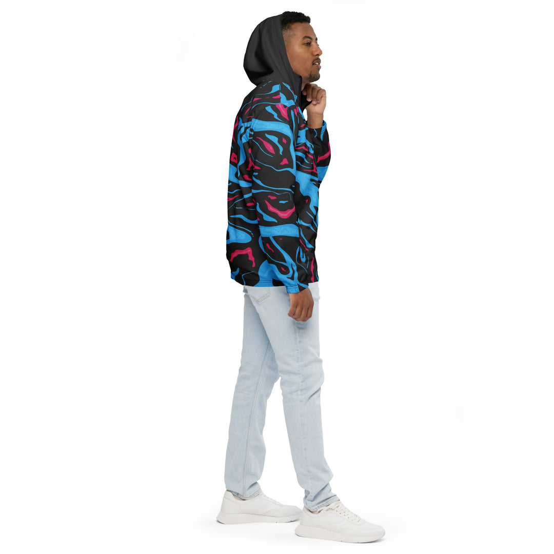 Men’s Windbreaker - Blue-Pink Confusion