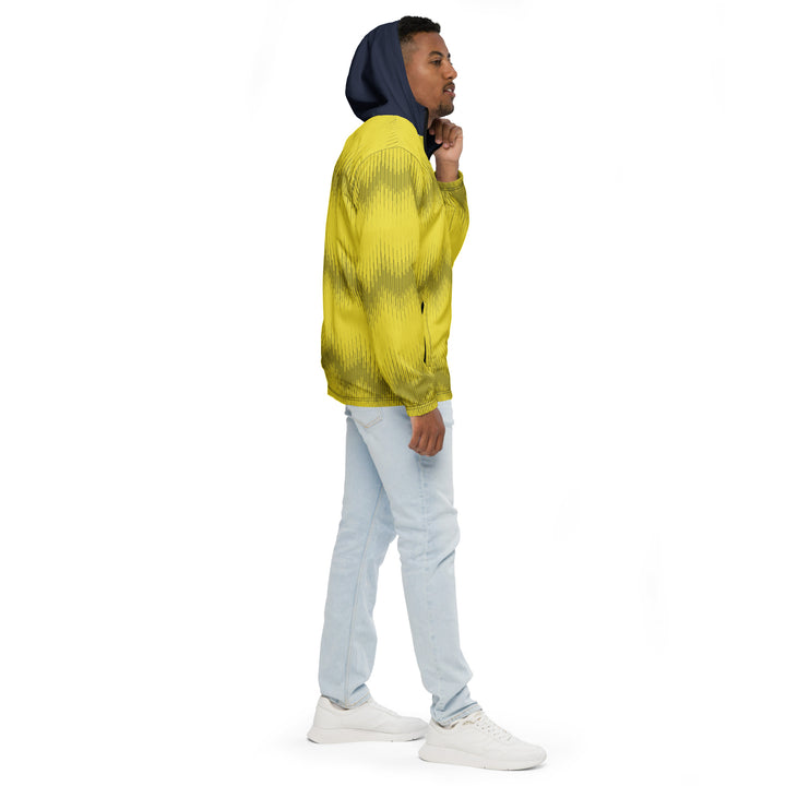 Men’s Windbreaker - Yellow-Black Saw