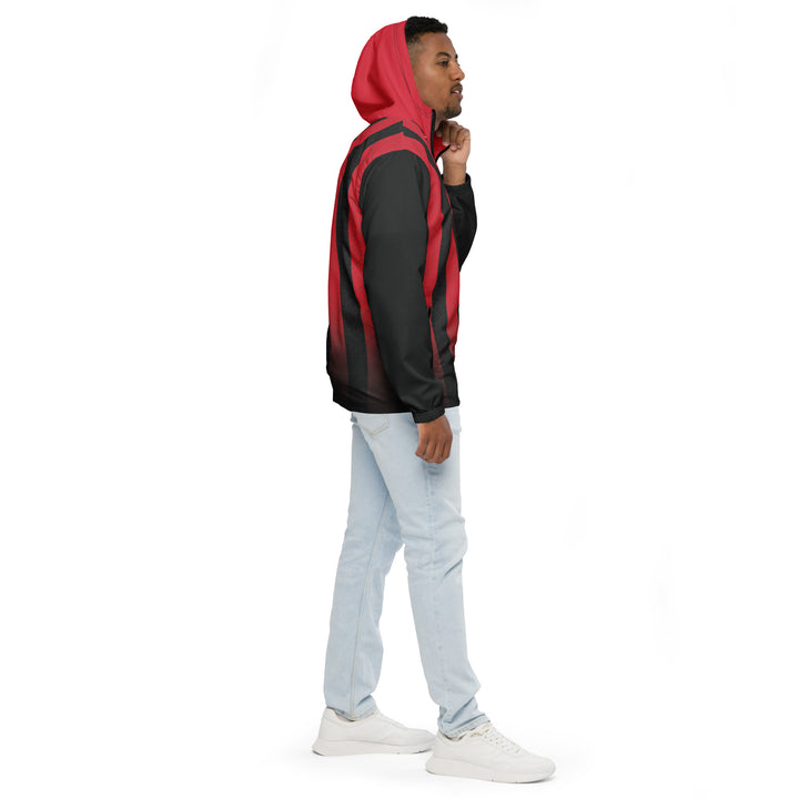 Men’s Windbreaker - Black-Red Pillar