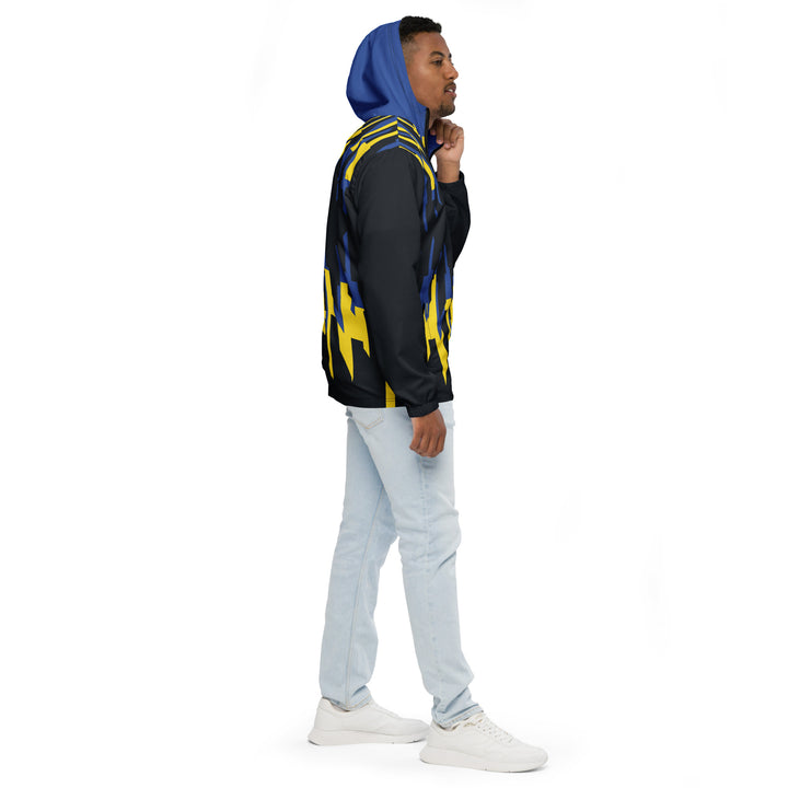 Men’s Windbreaker - Blue-Yellow Bite