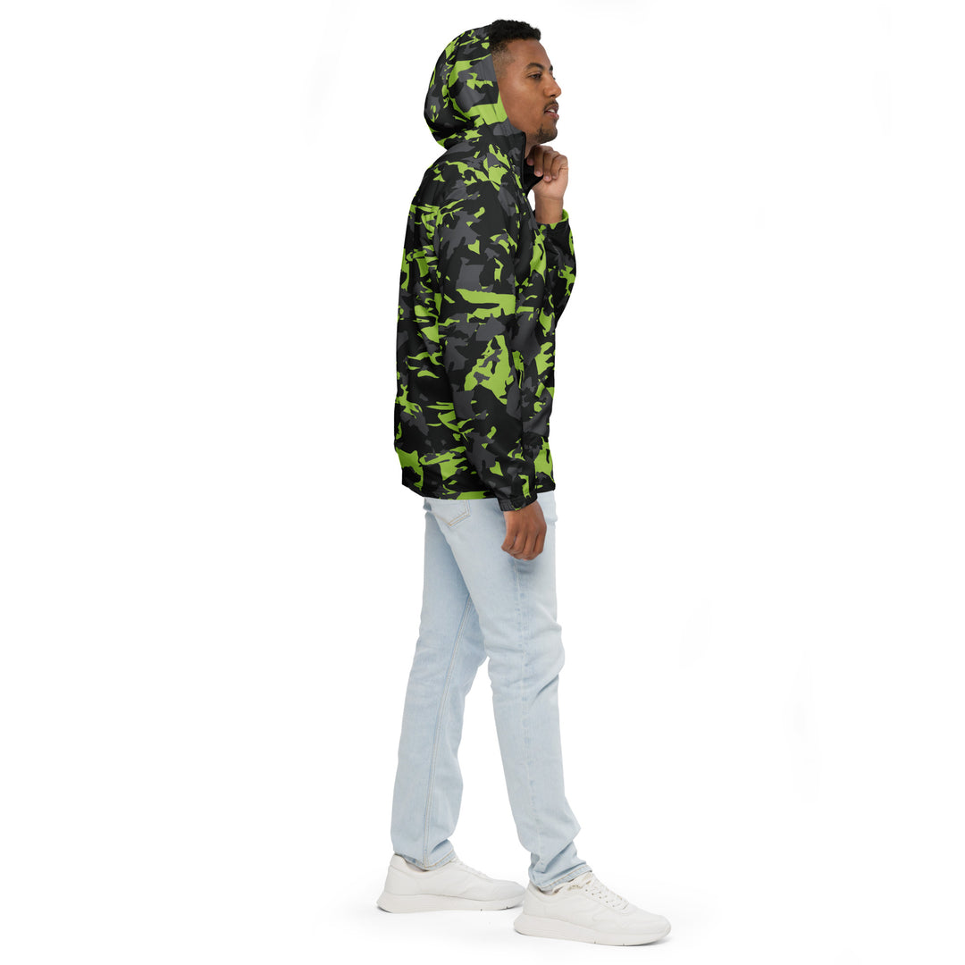 Men’s Windbreaker - Black-Green Cover