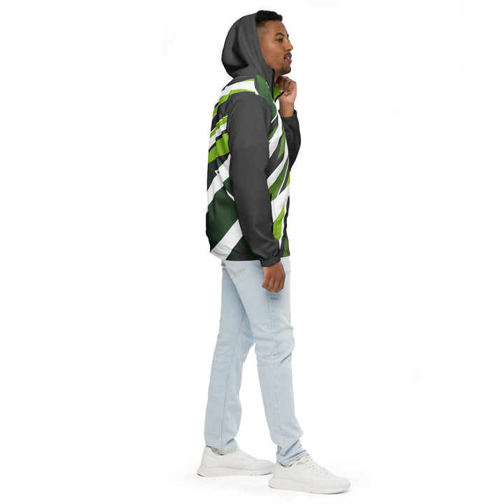 Men’s Windbreaker - Green-White Strike