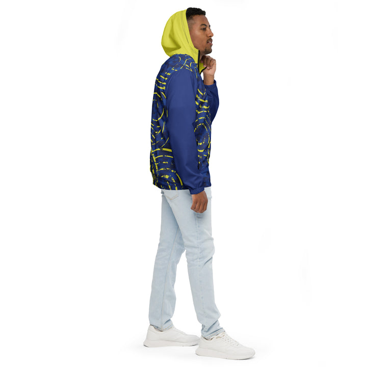 Men’s Windbreaker - Blue-Yellow Spin