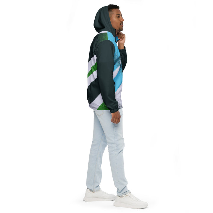 Men’s Windbreaker - Green-Blue Spirit