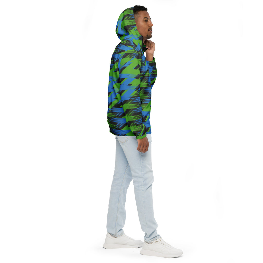 Men’s Windbreaker - Blue-Green Rough