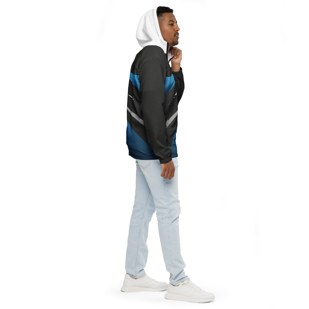 Men’s Windbreaker - Black-Blue Swing