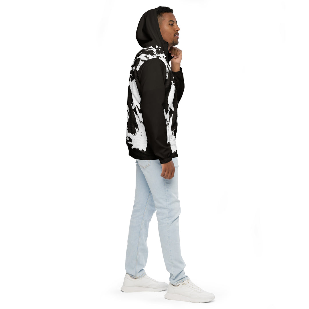 Men’s Windbreaker - Black-White Triangle