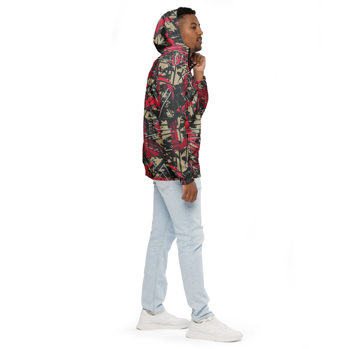 Men’s Windbreaker - Grey-Red Repeat