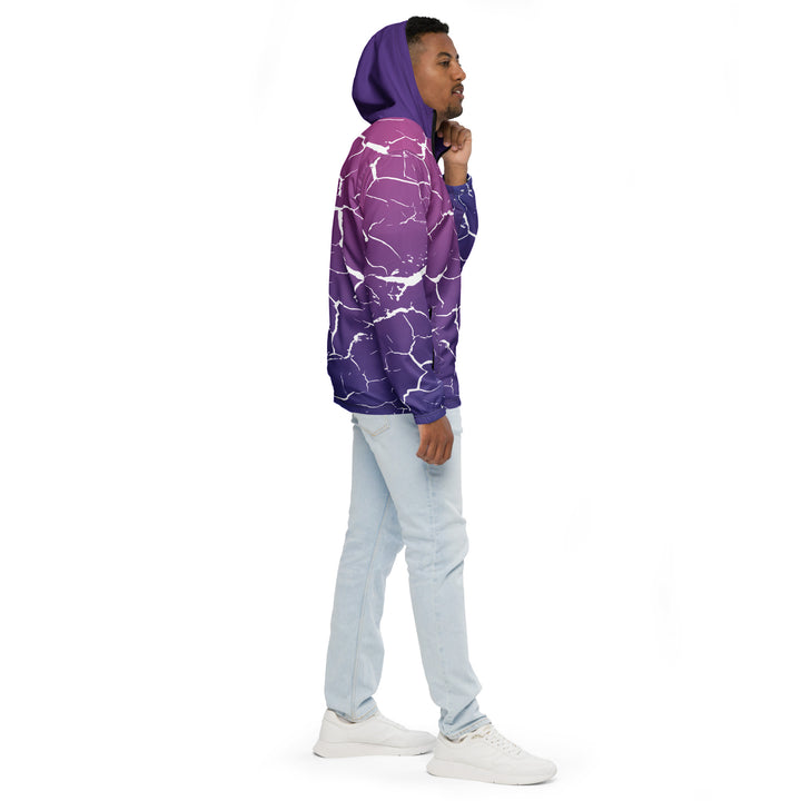 Men’s Windbreaker - Purple-White Desert