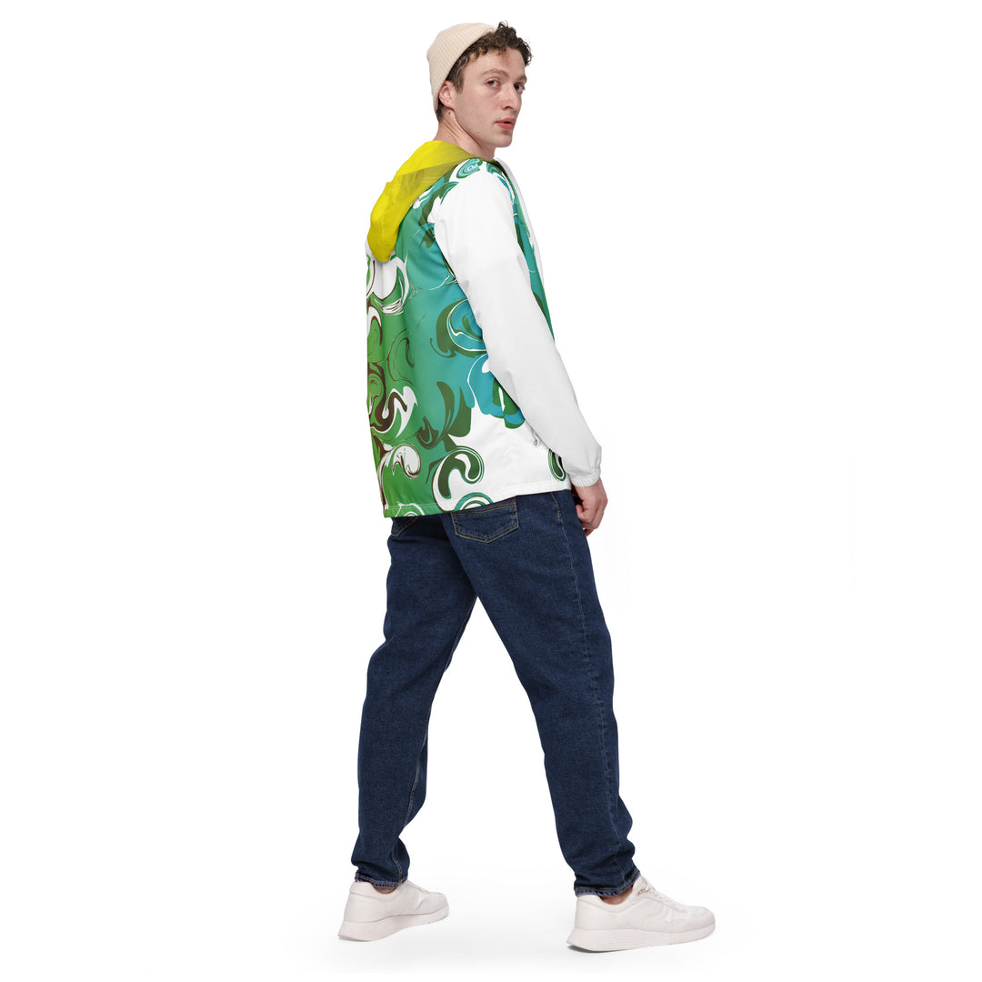 Men’s Windbreaker - Green-White Soap