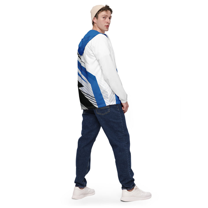 Men’s Windbreaker - White-Blue Strike