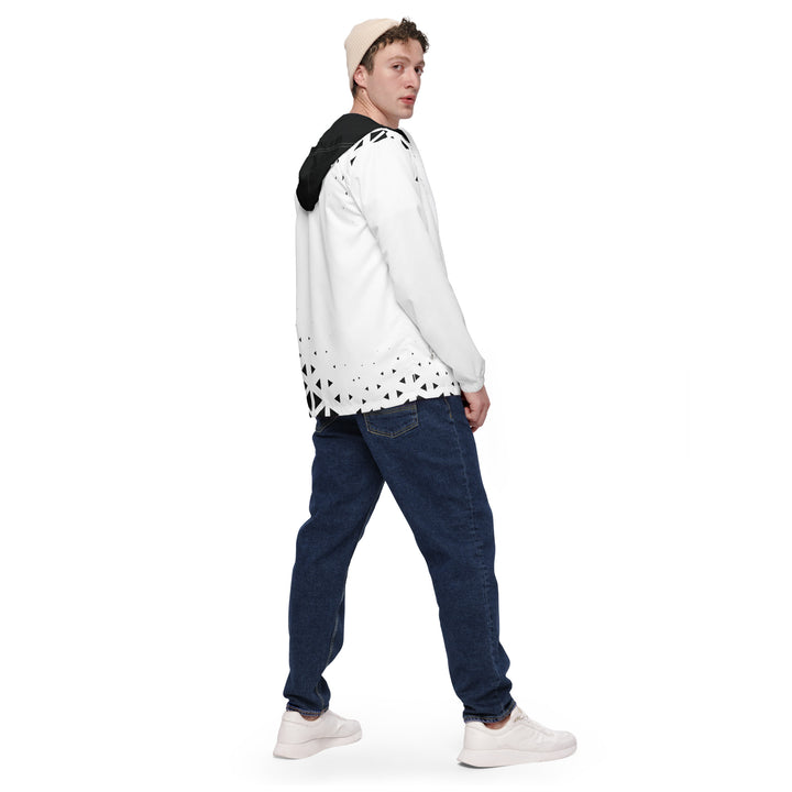 Men’s Windbreaker - White-Black Shrink