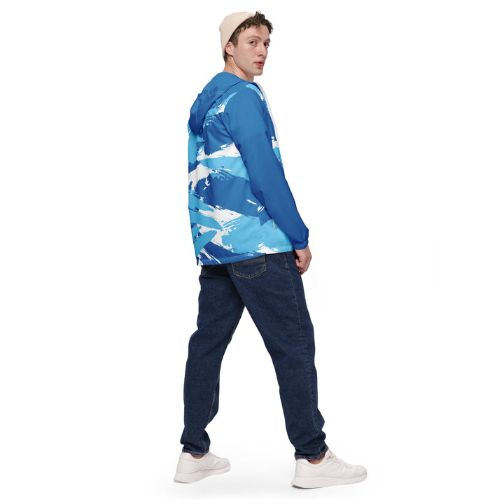 Men’s Windbreaker - Blue-White Ocean