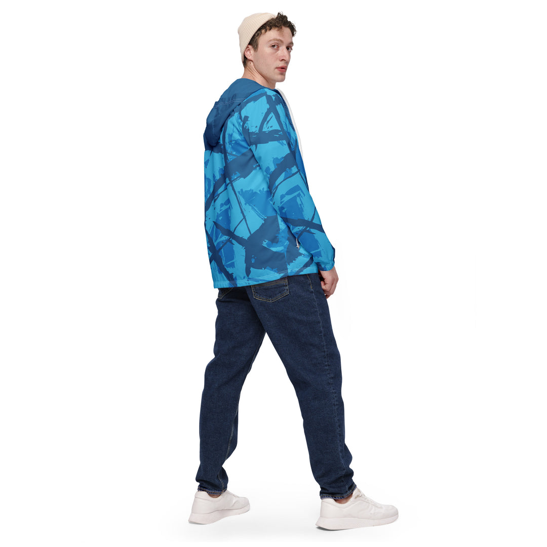 Men’s Windbreaker - Blue Chaos