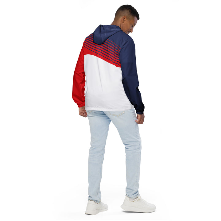 Men’s Windbreaker - White-Red Transition