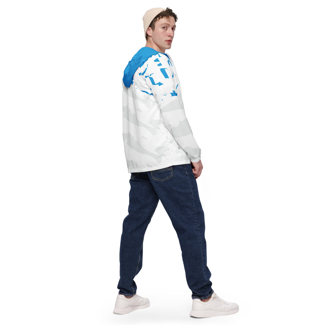 Men’s Windbreaker - Grey-Blue Fin